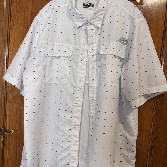 Habit men short sleeve XL fishing shirt fish & stars vented Style TS10411 40 SPF - Picture 7 of 7
